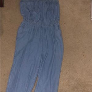 Denim StrapLess Romper